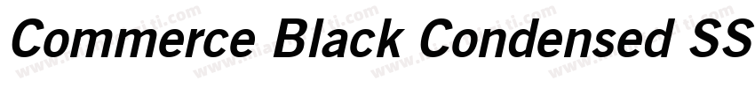 Commerce Black Condensed SSi字体转换